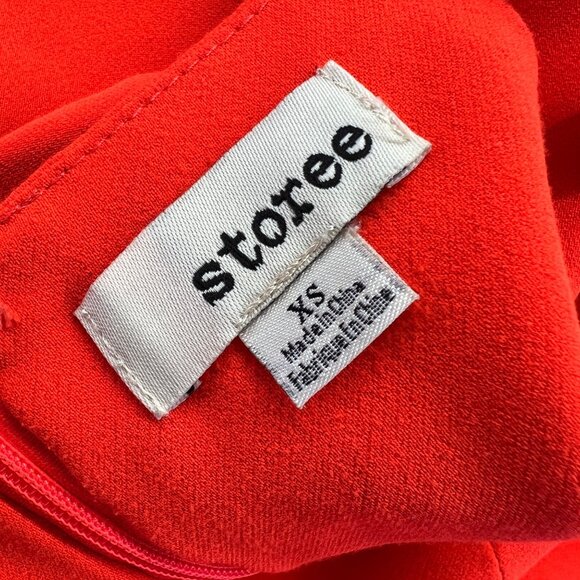 Storee A-Line Mini Dress V-neck Sleeveless Orange Size Small - Picture 9 of 11